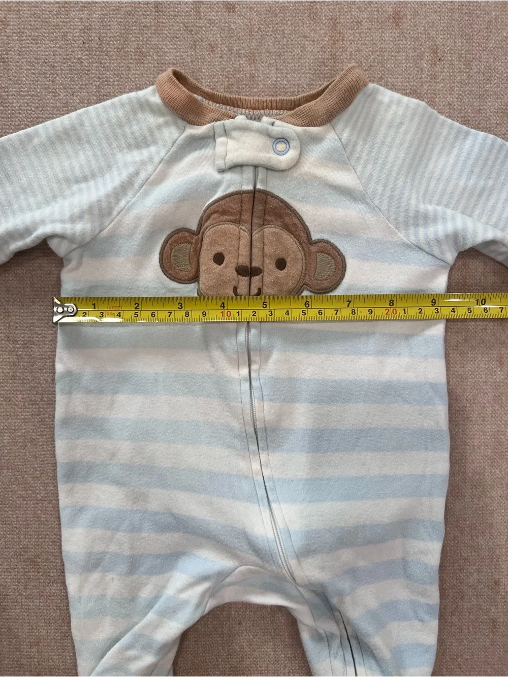 Baby 3 Piece Bundle of 3 Onesies in Size 3 Months Footed Onesies Cozy Bundle